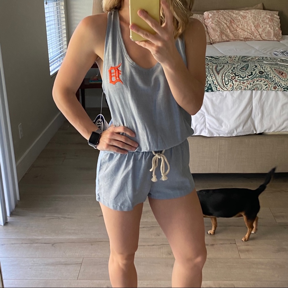 Detroit Tigers Romper Blue Small